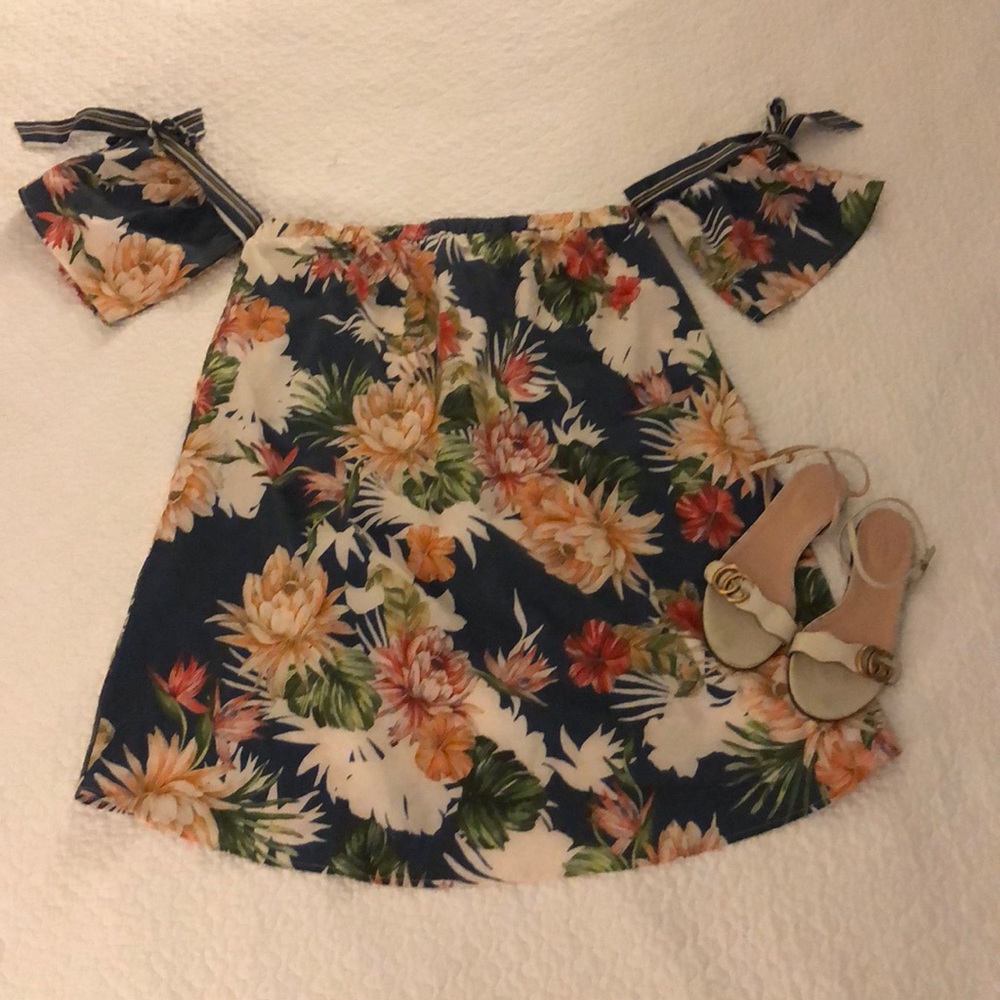 Floral Off the Shoulder Shift Dress